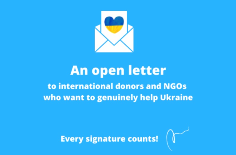 An open letter to international donors and NGOs who want to genuinely help Ukraine