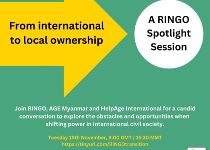 From international to local organisation: A RINGO spotlight session